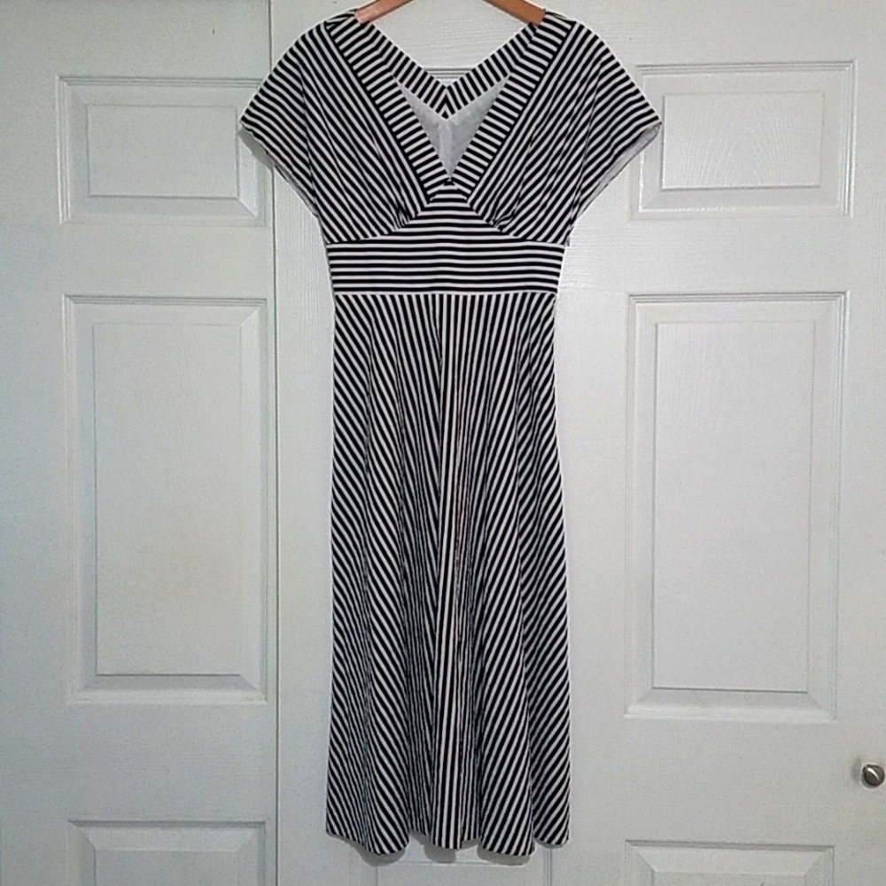 Maggy London Stripped Cotton Dress